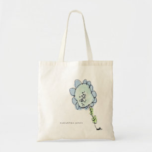 Tote Bag Fleur d'aquarelle rose pâle foncé Rustique mou