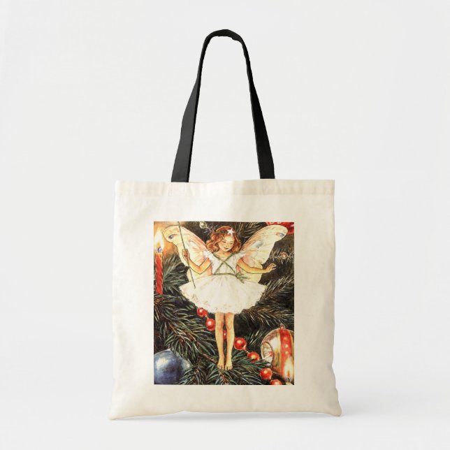 Tote Bag Fleur d'arbre de Noël (Devant)