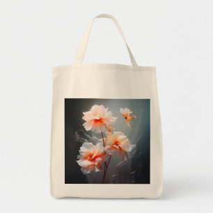 Tote Bag Fleur de Brume Élégante et Abstraite aux Teintes R