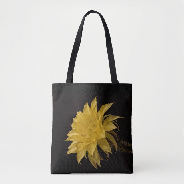 Tote Bag Fleur de cactus jaune en fleurs (Devant)