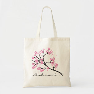Tote Bag Fleur de cerisier rose et blanc
