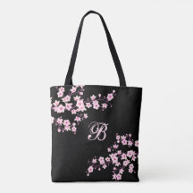 Fleur de cerisiers | Floral rose noir personnalisé