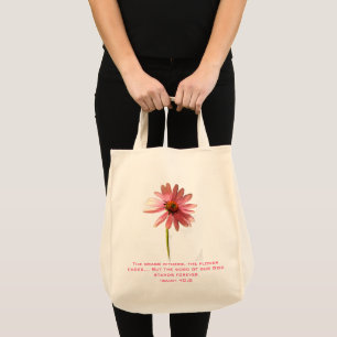 Tote Bag Fleur de cône rose Si cette fleur commence à se fo