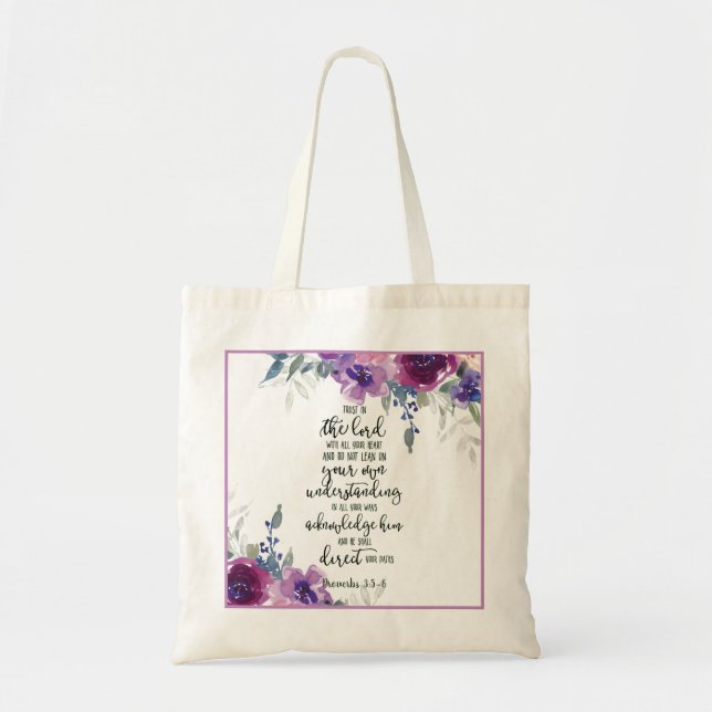 Tote Bag Fleur de confiance dans le Seigneur (Devant)