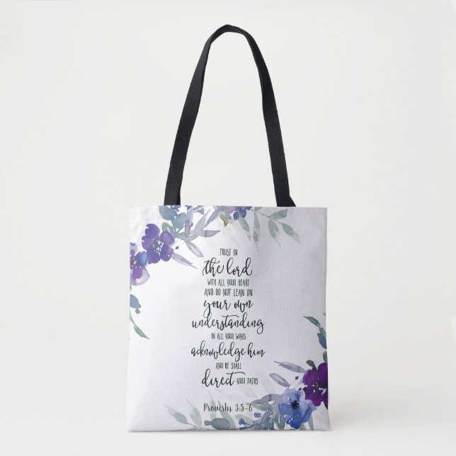 Tote Bag Fleur de confiance dans le Seigneur (Devant)