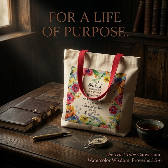 Tote Bag Fleur de confiance dans le Seigneur  (Créateur téléchargé)