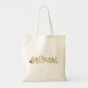 Tote Bag Fleur de fleur sauvage colorée