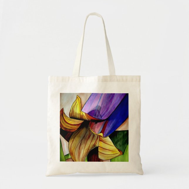 Tote Bag Fleur de Fritillaire originale aquarelle (Devant)