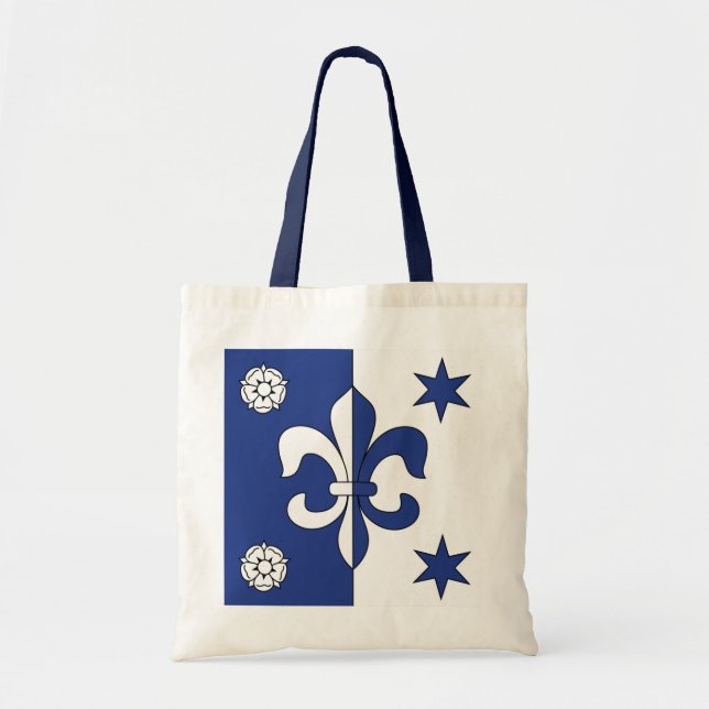 Tote Bag Fleur de lis bleu (Devant)