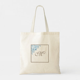 Tote Bag Fleur de Lis Monogramme bleu français