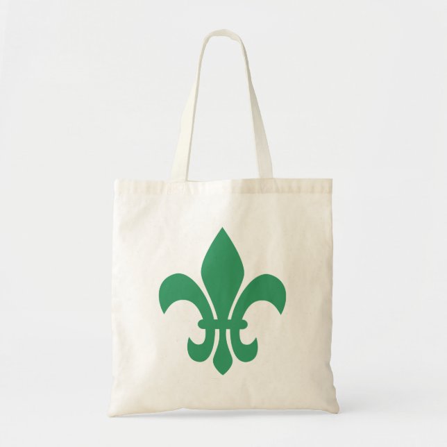 Tote Bag Fleur de Lis verte (Devant)