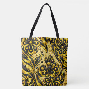 Tote Bag Fleur de l'orbite dorée