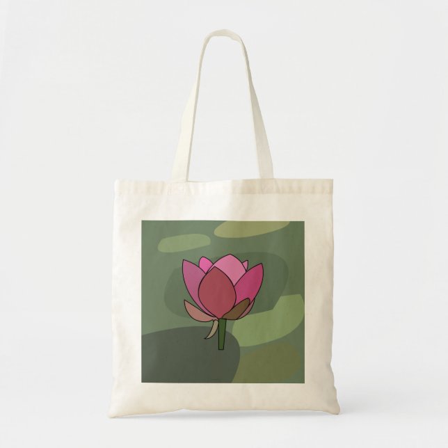 Tote Bag Fleur de lotus rose (Devant)