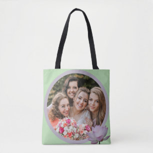 Tote Bag Fleur de lotus rose mariage demoiselle d'honneur