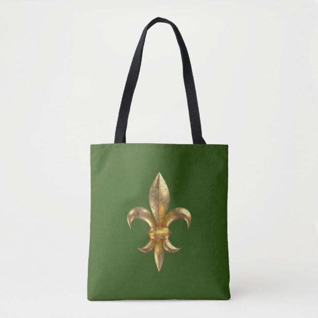 Tote Bag Fleur de Lys brillant et corrompu (Devant)