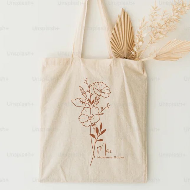 Tote Bag Fleur de mois de naissance personnalisée Septembre (Créateur téléchargé)