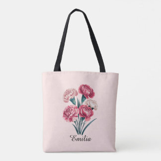 Tote Bag Fleur de naissance de janvier sur mesure