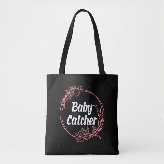 Tote Bag Fleur de naissance Doula Midwife Catcher (Devant)