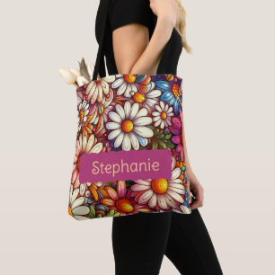 Tote Bag Fleur de naissance personnalisée en avril