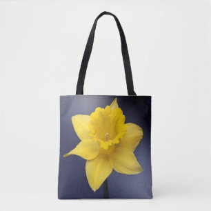 Tote Bag Fleur de Narcisse jaune peinture à l'aquarelle flo