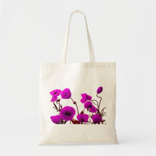 Tote Bag Fleur de pavot violet Floral Mariage Bridesmaid Ca