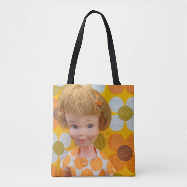 Tote Bag Fleur de Penny Power Jaune et Vert Olive (Devant)