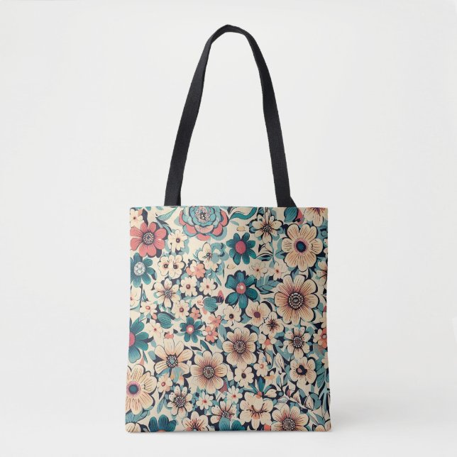 Tote Bag Fleur de printemps de Bohême (Devant)