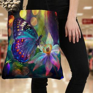 Tote Bag Fleur de printemps de papillon de forêt mystique