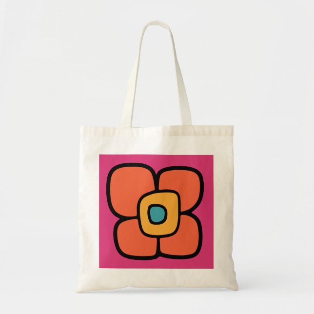 Tote Bag Fleur de printemps rétro (Devant)