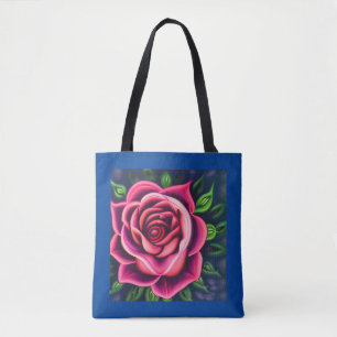 Tote Bag Fleur de rose rose romantique Abstraite