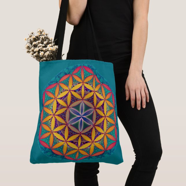Tote Bag Fleur de vie Mandala (De près)