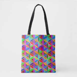 Tote Bag Fleur de vie - motif transparent - couleur dégradé