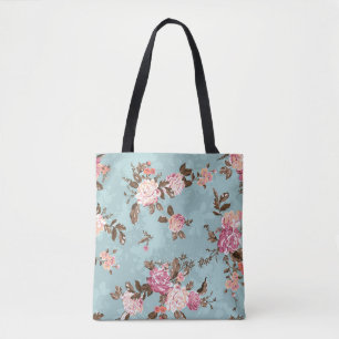 Tote Bag fleur design motif textile illustration, arrière