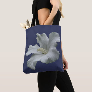 Tote Bag Fleur d'Hibiscus Blanc 
