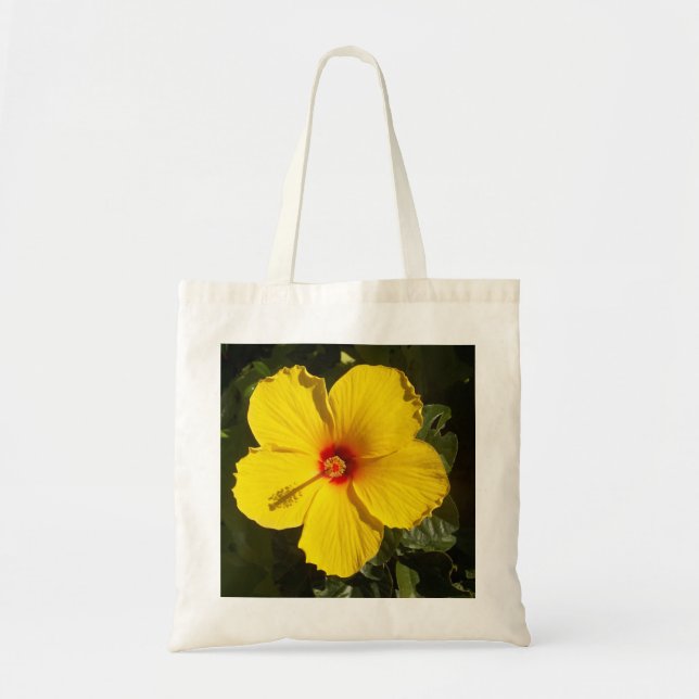 Tote Bag Fleur d'Hibiscus jaune (Devant)