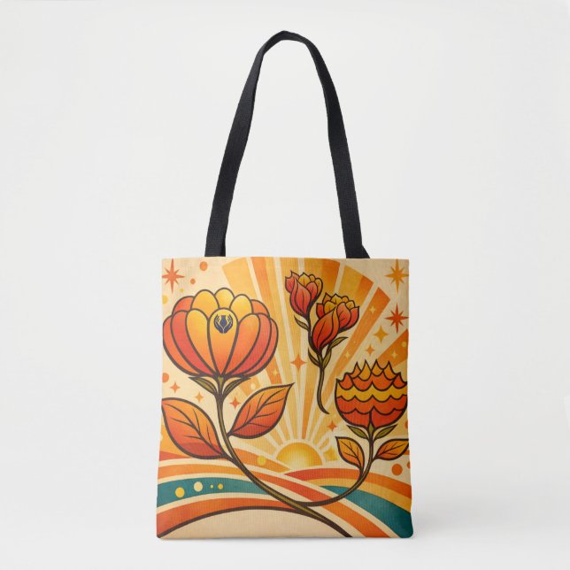 Tote Bag Fleur d'Horizon Doré   (Devant)
