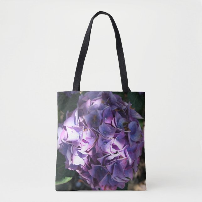 Tote Bag Fleur d'hydrangée violette légère (Devant)