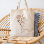 Tote Bag Fleur du mois de naissance personnalisée rouille d<br><div class="desc">Un beau bouquet botanique moderne de fleurs Daisy représente le mois de naissance d'avril. Le cadeau idéal montrant à votre personne préférée combien vous vous souciez. Parfait pour toutes les occasions, y compris les anniversaires, les meilleurs amis, la fête des mères, cadeau de demoiselle d'honneur, la nouvelle maman, et bien...</div>
