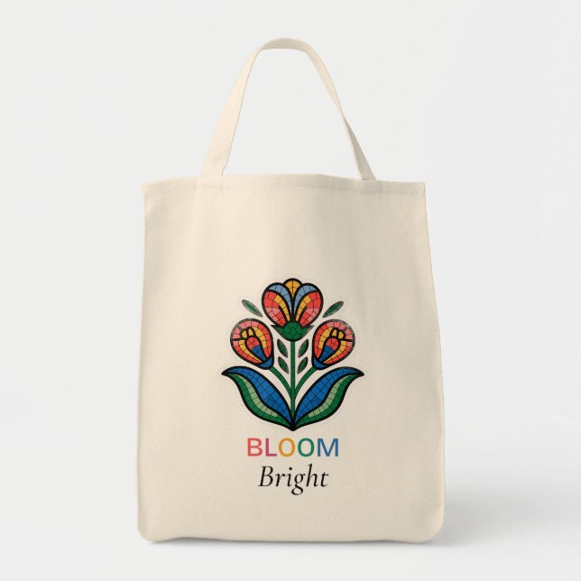 Tote Bag Fleur éclatante Bloom Bright (Devant)