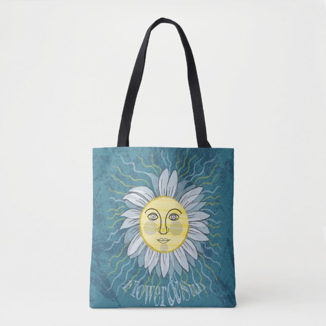 Tote Bag Fleur et soleil - Nature (Devant)