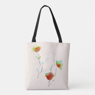 Tote Bag Fleur florale simple moderne Art d'automne