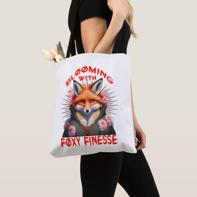 Tote Bag Fleur Fox Mode esthétique (De près)