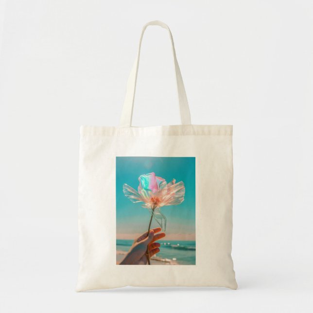 Tote Bag Fleur iridescente  (Devant)