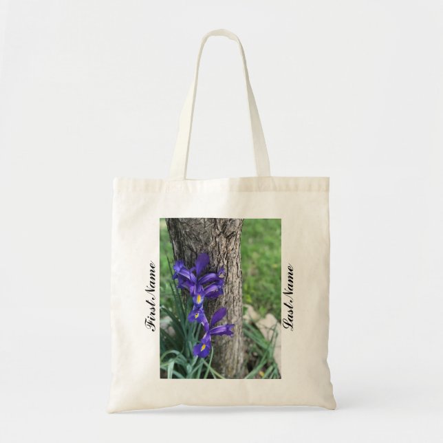 Tote Bag Fleur Iris Violet (Devant)