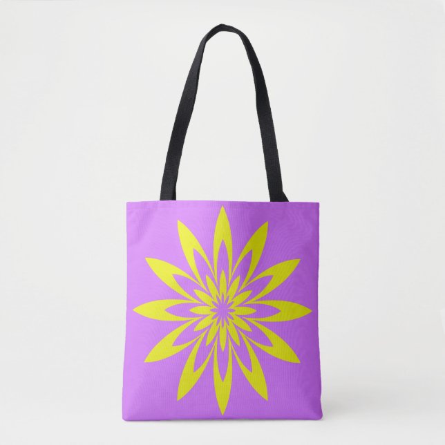 Tote Bag Fleur jaune pourpre (Devant)