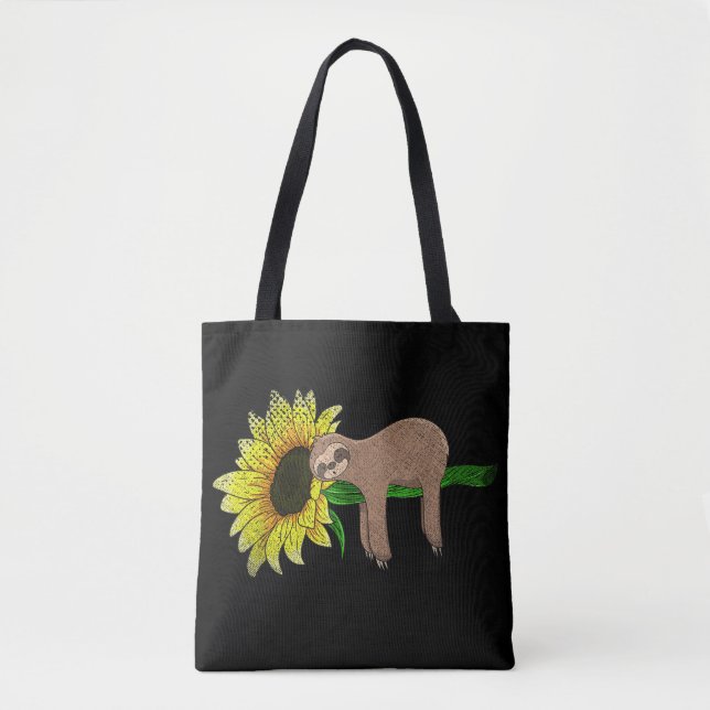 Tote Bag Fleur Jaune Tournesol Sleepy Amoureux des animaux  (Devant)