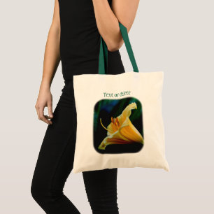 Tote Bag Fleur Lily Jaune Personnalisée