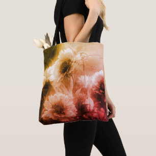 Tote Bag Fleur marguerite Noir et blanc Vintage