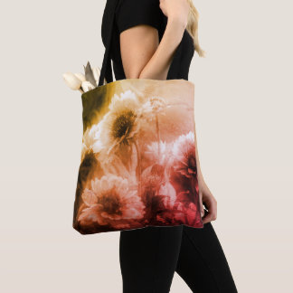 Tote Bag Fleur marguerite Noir et blanc Vintage