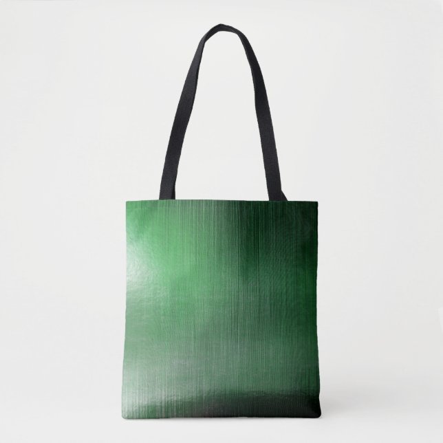 Tote Bag Fleur métallique verte (Devant)